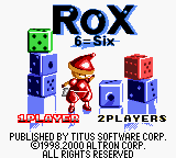 Rox (USA, Europe) Title Screen